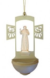 Weihwasserkessel Papst Johannes P.II Natur 17 cm