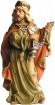 König stehend Krippenfigur Lasiert