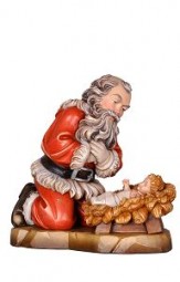 Weihnachtsmann kniend 10 cm Color