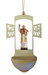 Weihwasserkessel Papst Benedikt XVI Color 17 cm