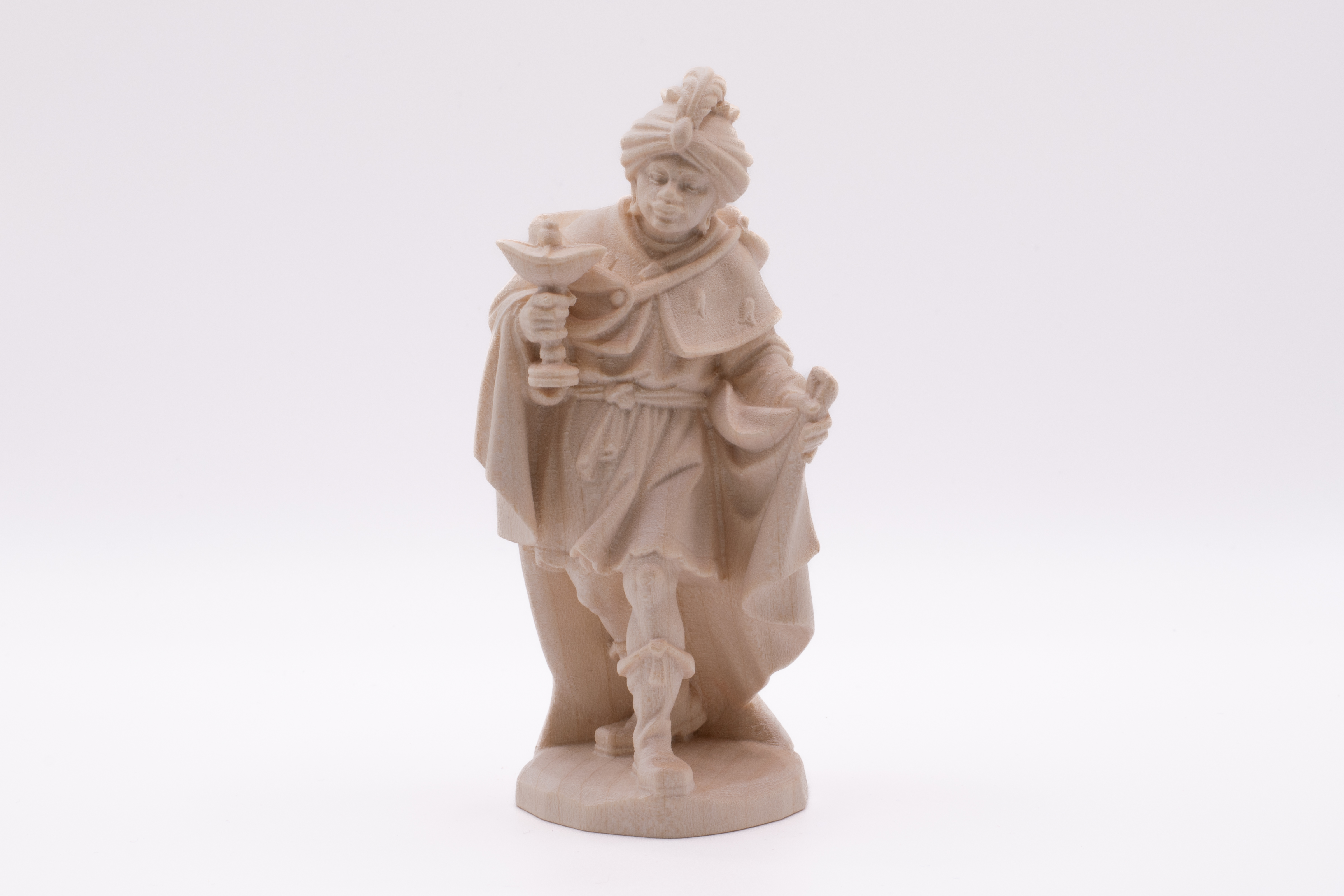 Krippenfigur König Mohr, Barock - Natur, 7cm