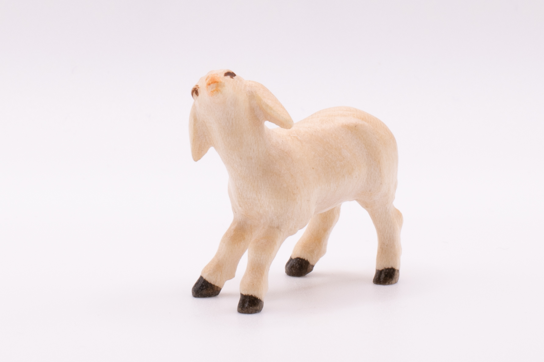 Krippenfigur Lamm, Modern - Bemalt, 14cm