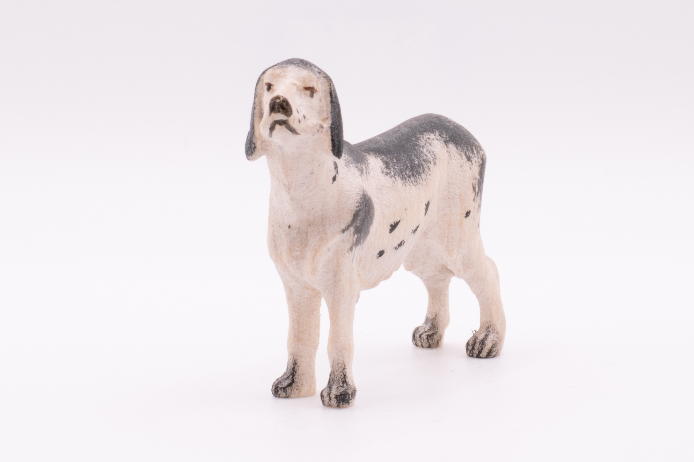 Krippenfigur Hund, Barock - Bemalt, 7cm
