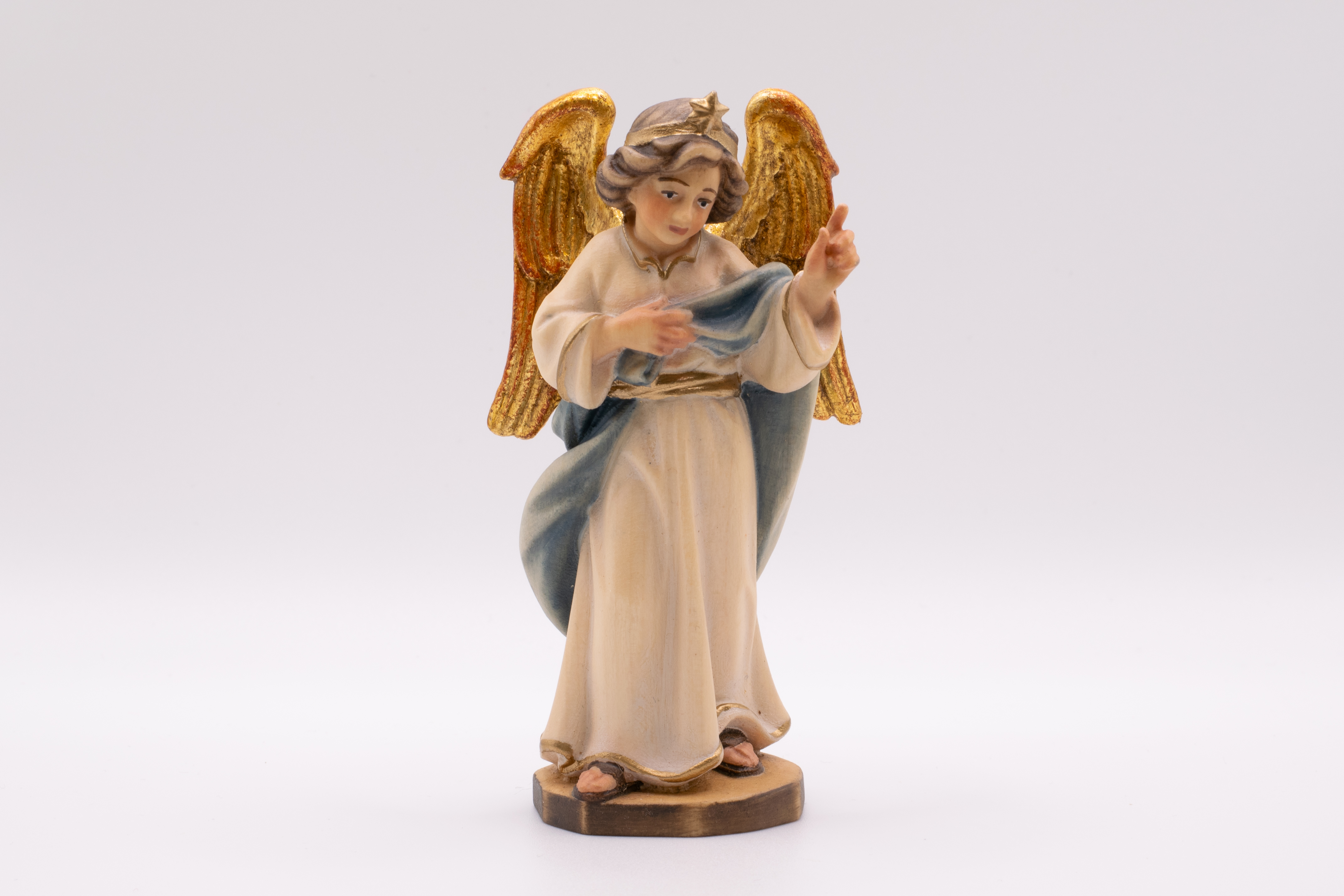 Krippenfigur Verkündungsengel, Barock - Bemalt, 7cm