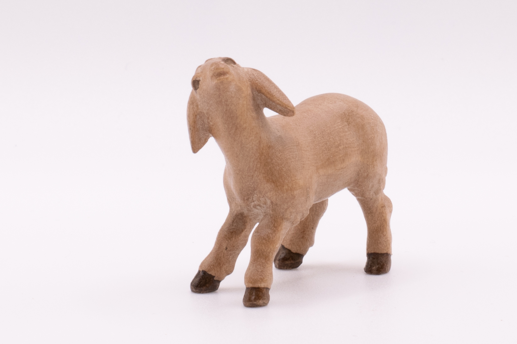 Krippenfigur Lamm, Modern - Gebeizt, 12cm