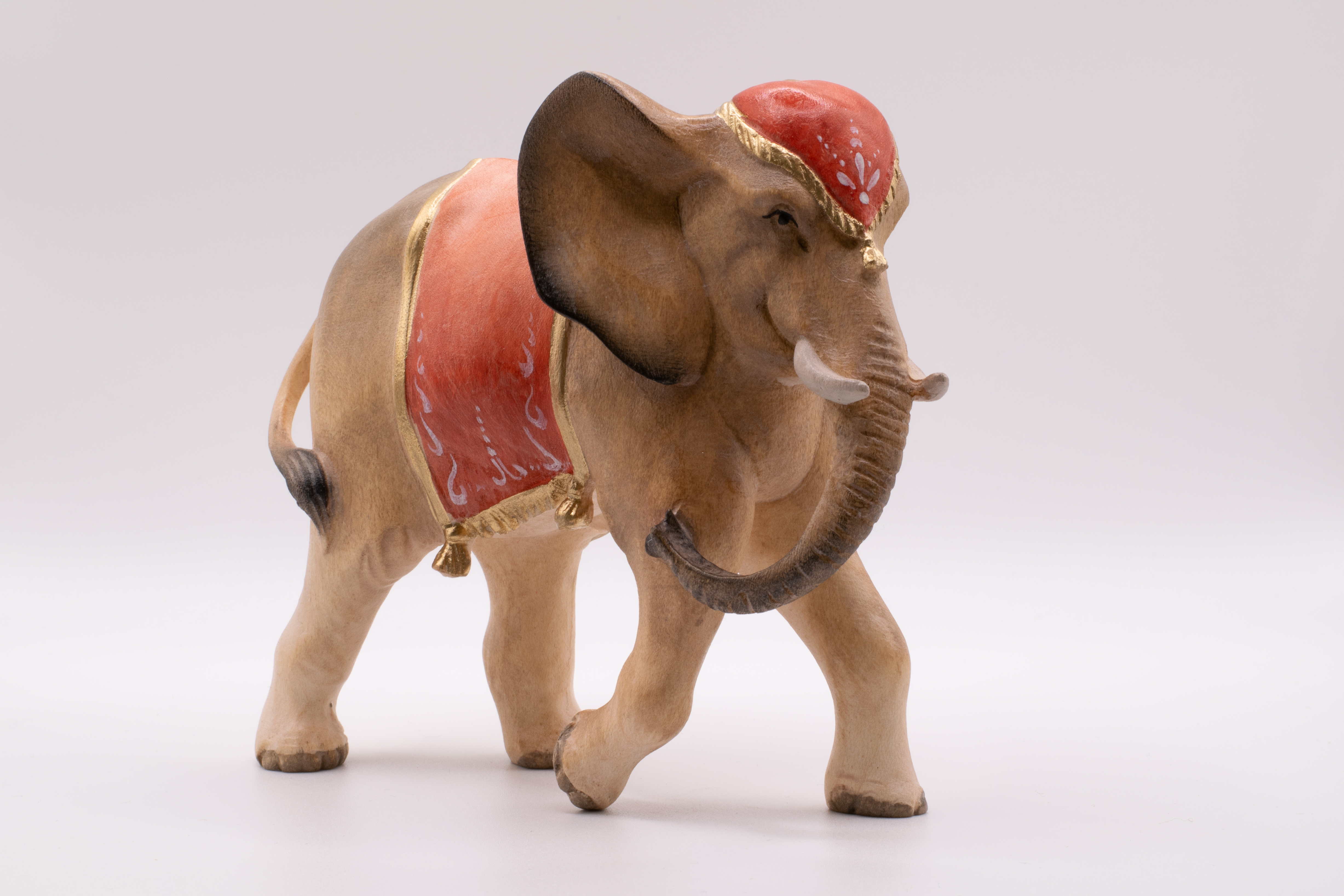 Krippenfigur Elefant, Modern - Bemalt, 14cm