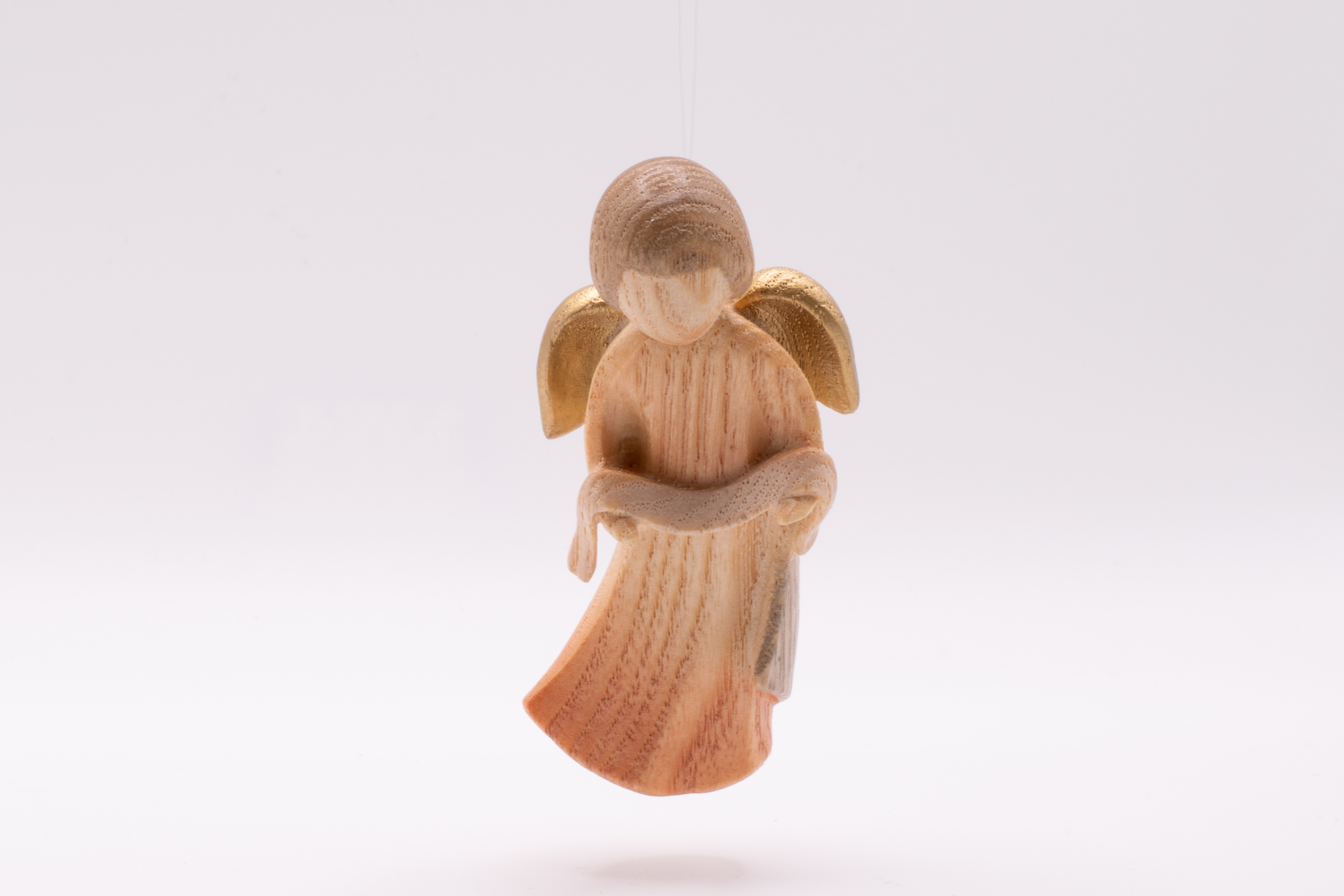 Krippenfigur Gloriaengel, Stilisiert - Bemalt, 12cm