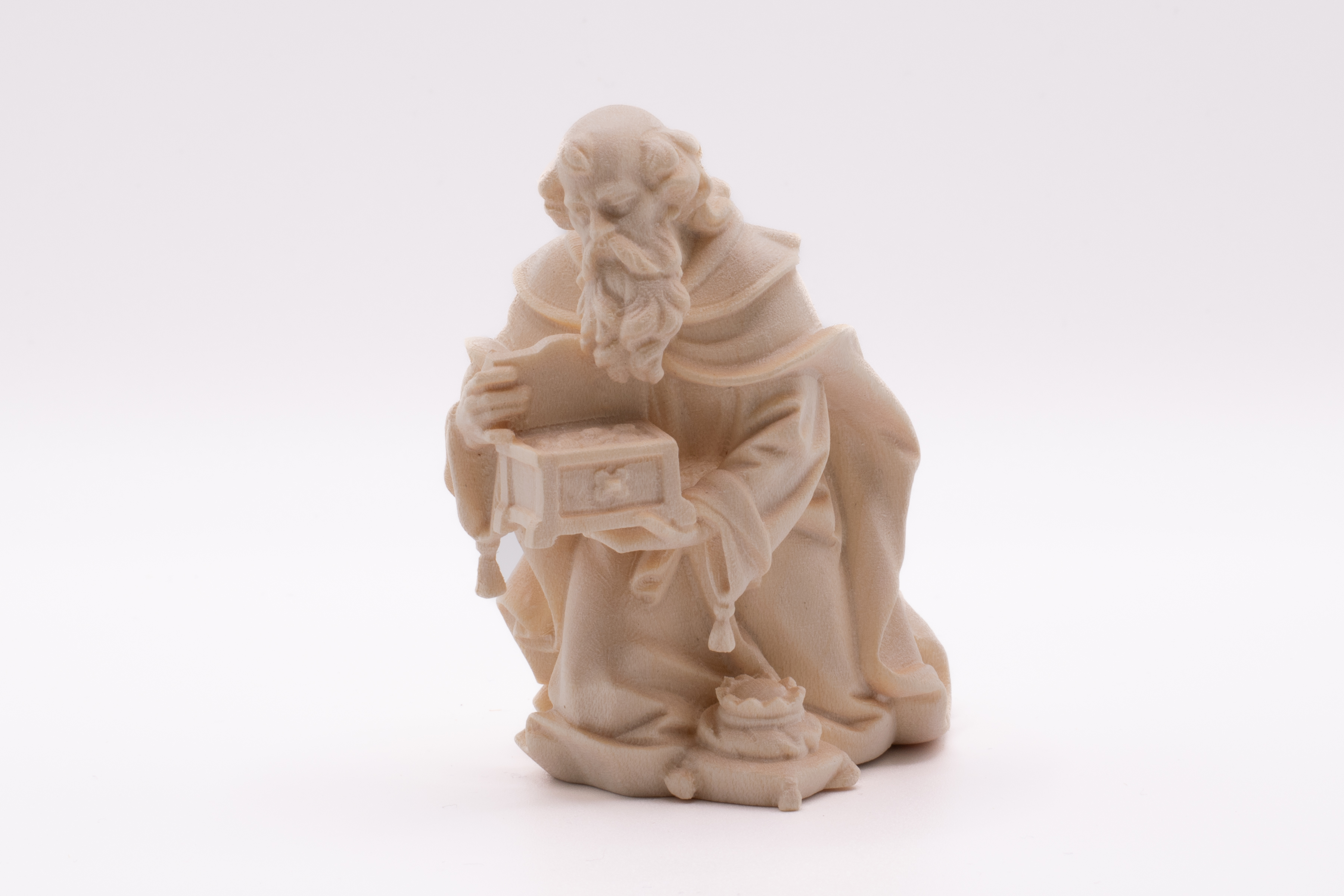 Krippenfigur König kniend, Barock - Natur, 7cm