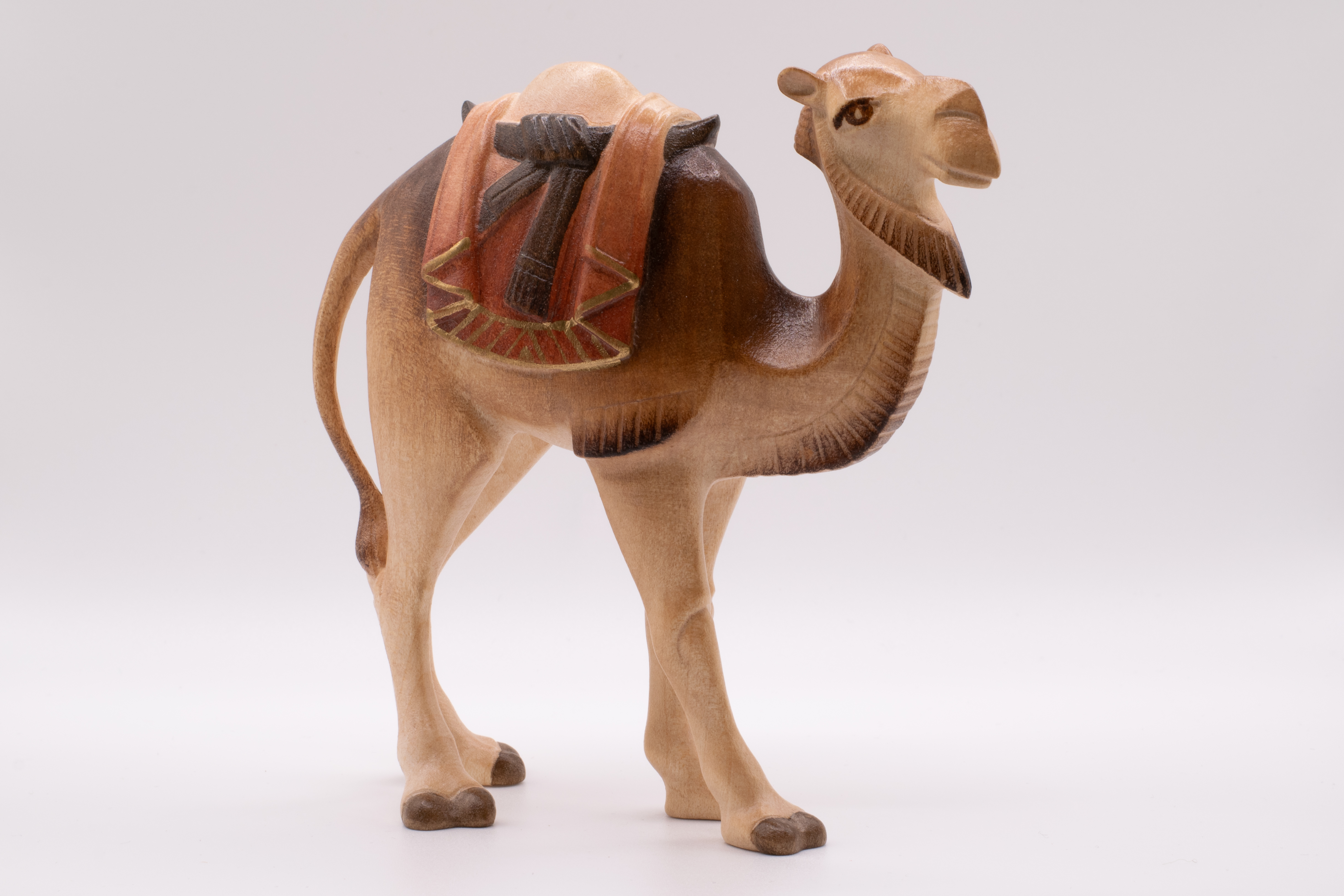 Krippenfigur Kamel, Modern - Bemalt, 14cm