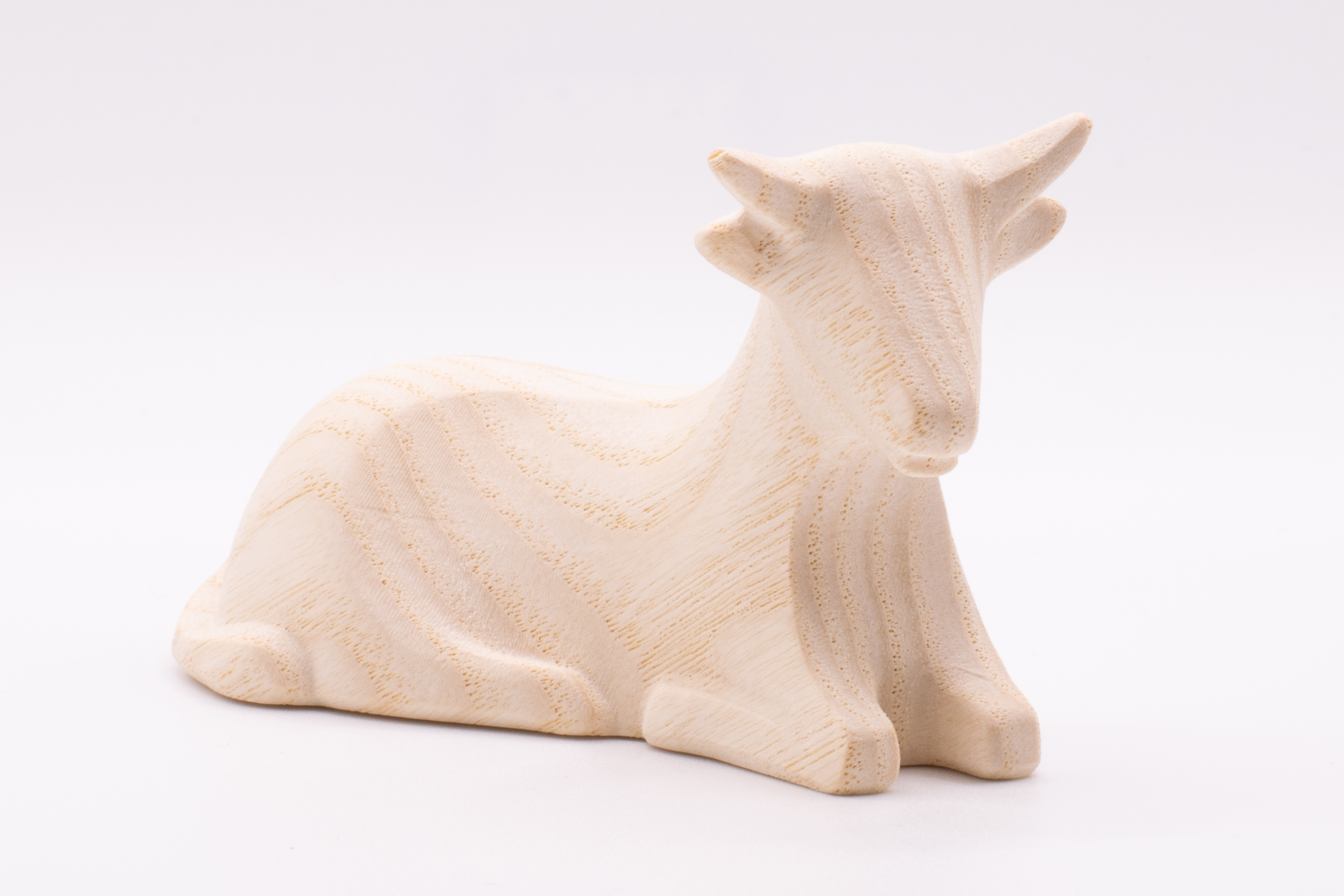 Krippenfigur Ochs, Stilisiert - Natur, 12cm