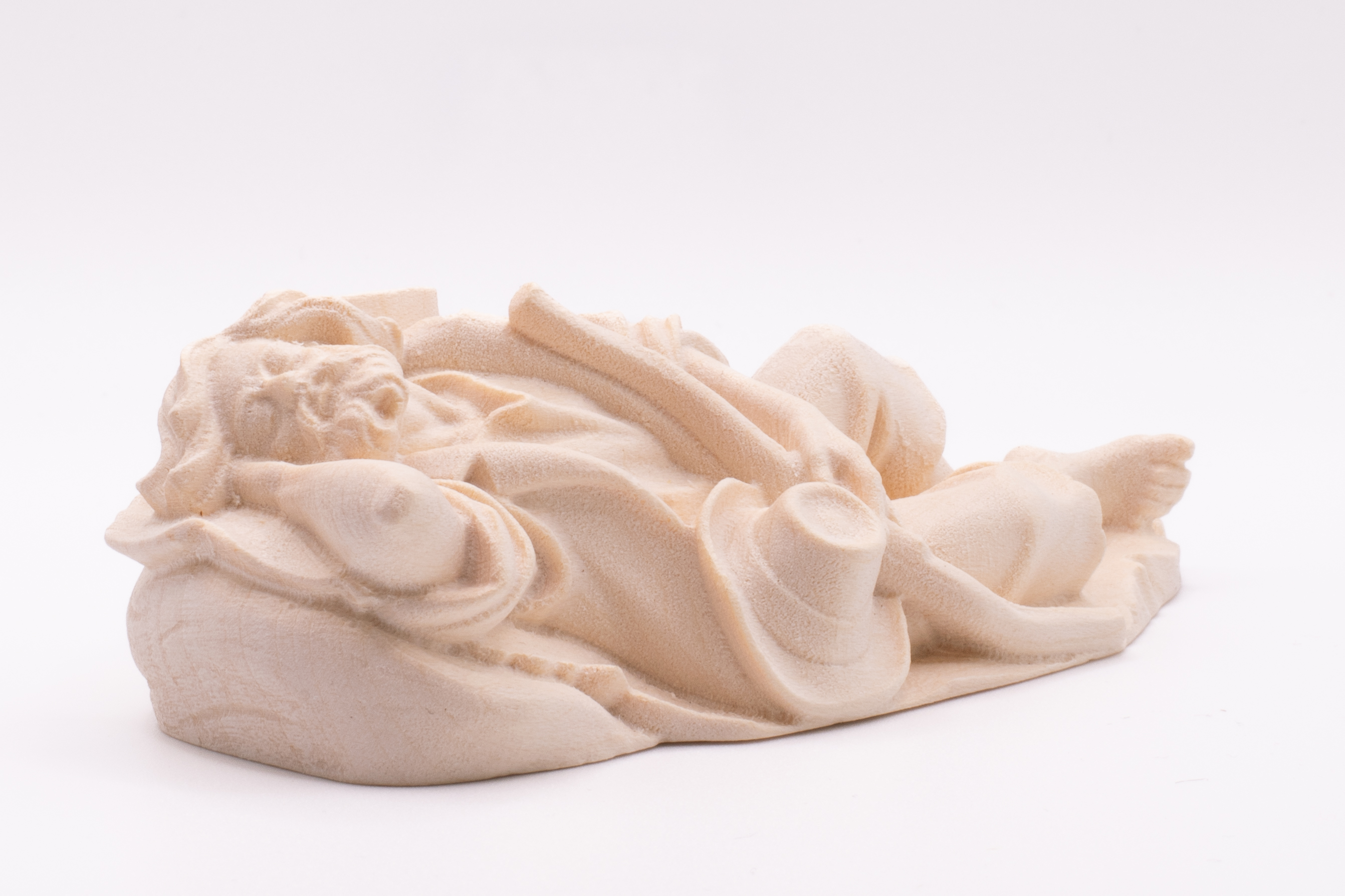 Krippenfigur Hirt liegend, Barock - Natur, 7cm