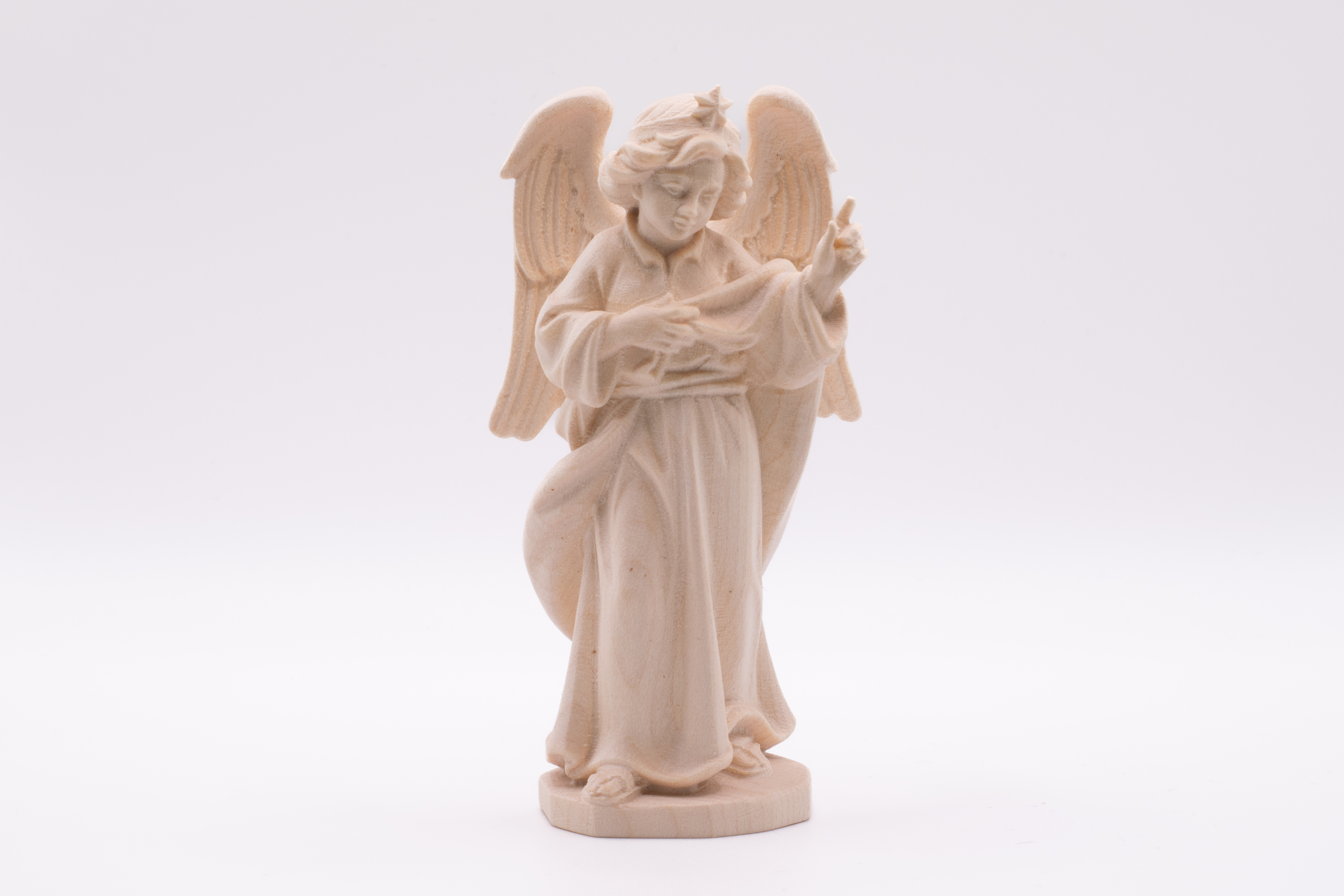 Krippenfigur Verkündungsengel, Barock - Natur, 7cm