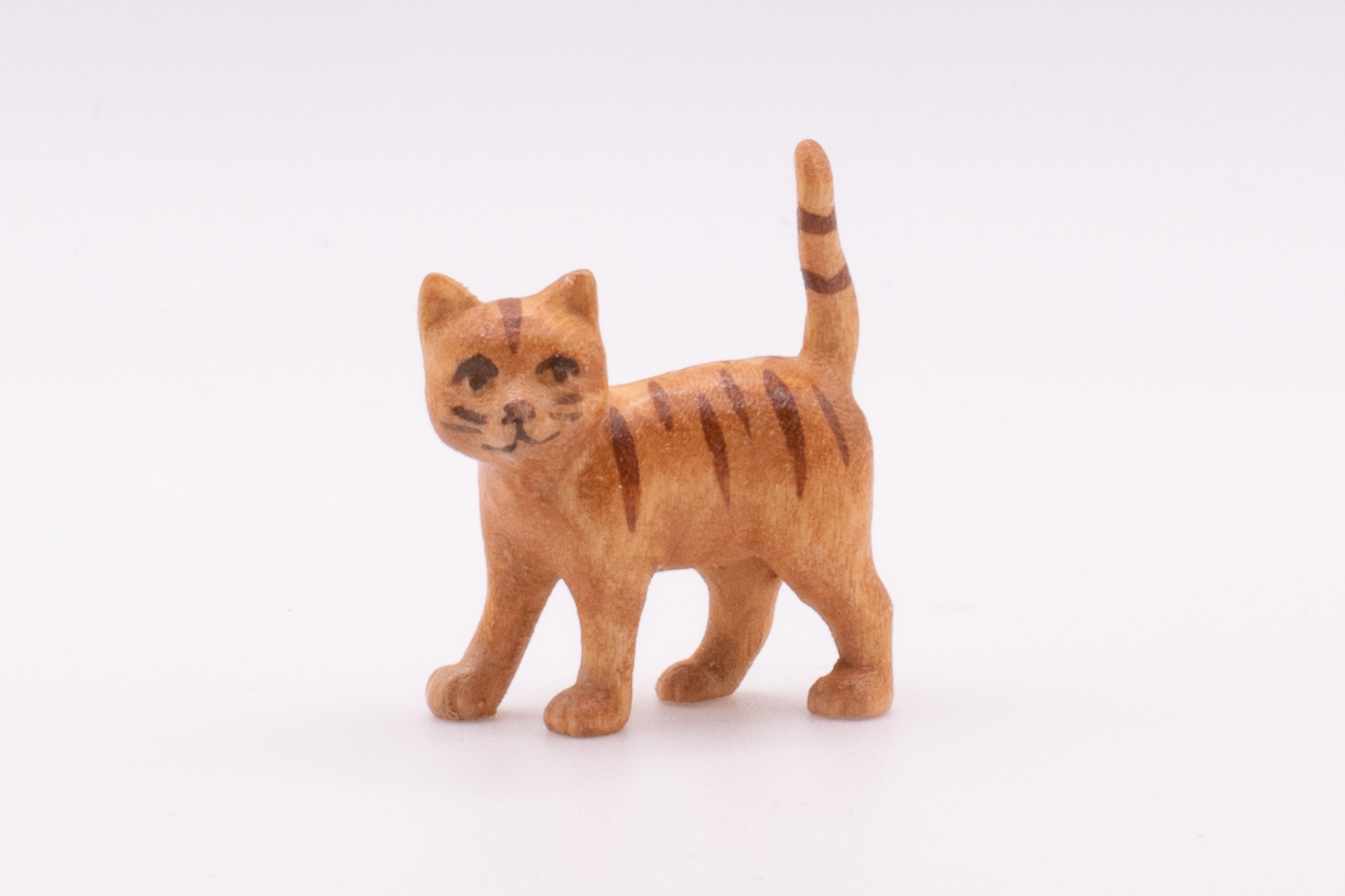 Krippenfigur Katze, Modern - Bemalt, 14cm